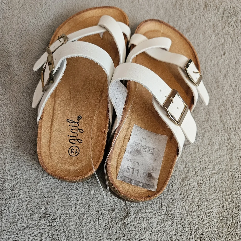 Gigil White Strap Sandals Kids Size 13